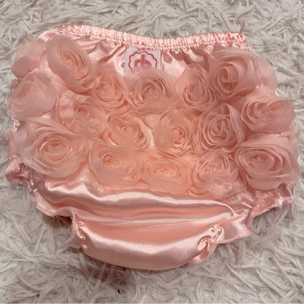 Ruffle Buns Floral Satin Ruffle Baby bloomers